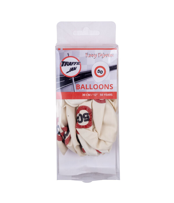 Ballonnen verkeersbord 50 (12st)