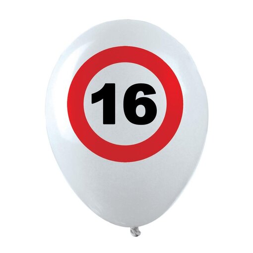 Ballonnen Verkeersbord 16 (12st)