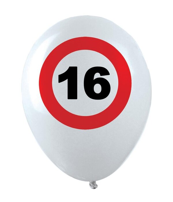 Ballonnen Verkeersbord 16 (12st)