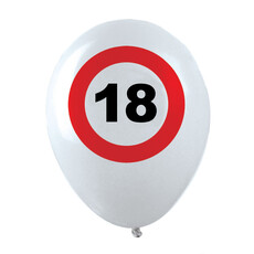 Ballonnen Verkeersbord 18 (12st)