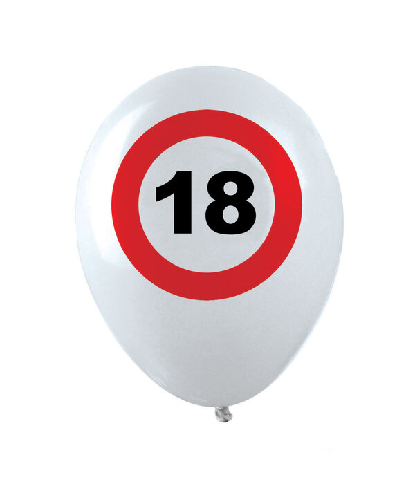 Ballonnen Verkeersbord 18 (12st)