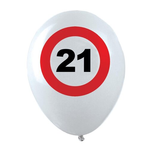 Ballonnen Verkeersbord 21 (12st)