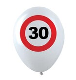 Ballonnen verkeersbord 30 (12 st)