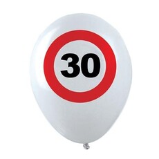 Ballonnen verkeersbord 30 (12 st)