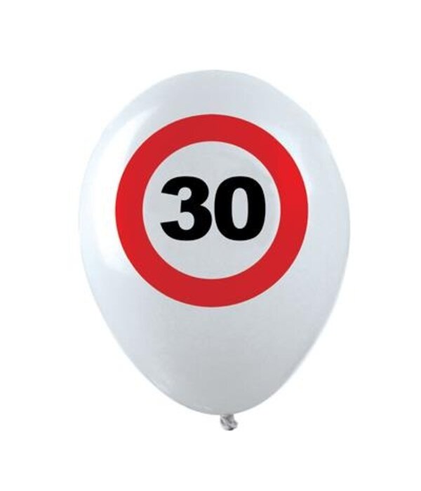 Ballonnen verkeersbord 30 (12 st)