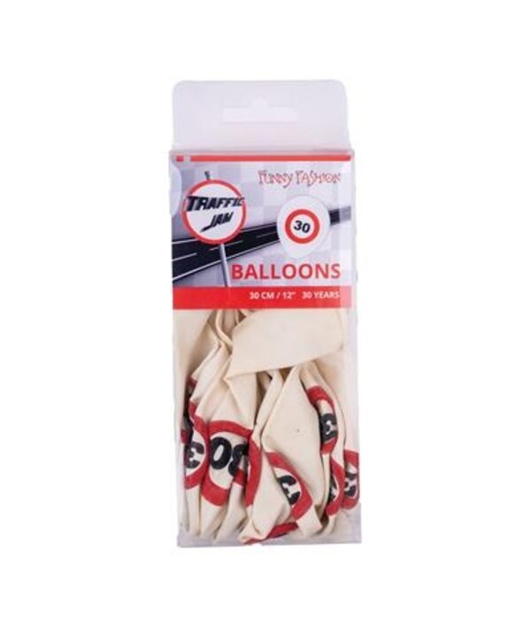 Ballonnen verkeersbord 30 (12 st)