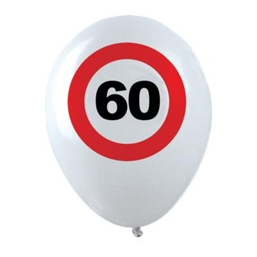 Ballonnen verkeersbord 60 (12 st)