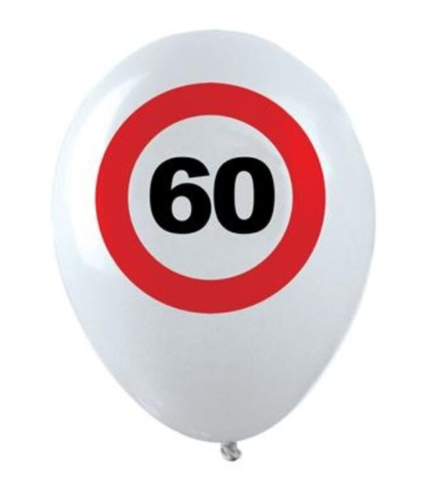 Ballonnen verkeersbord 60 (12 st)