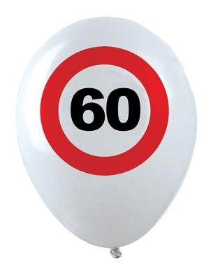 Ballonnen verkeersbord 60 (12 st) afbeelding