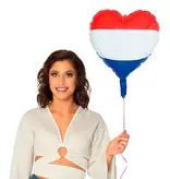 Folieballon Hart Holland Rood Wit Blauw (45cm)