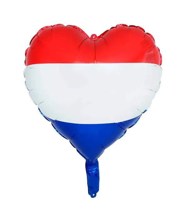 Folieballon Hart Holland Rood Wit Blauw (45cm)