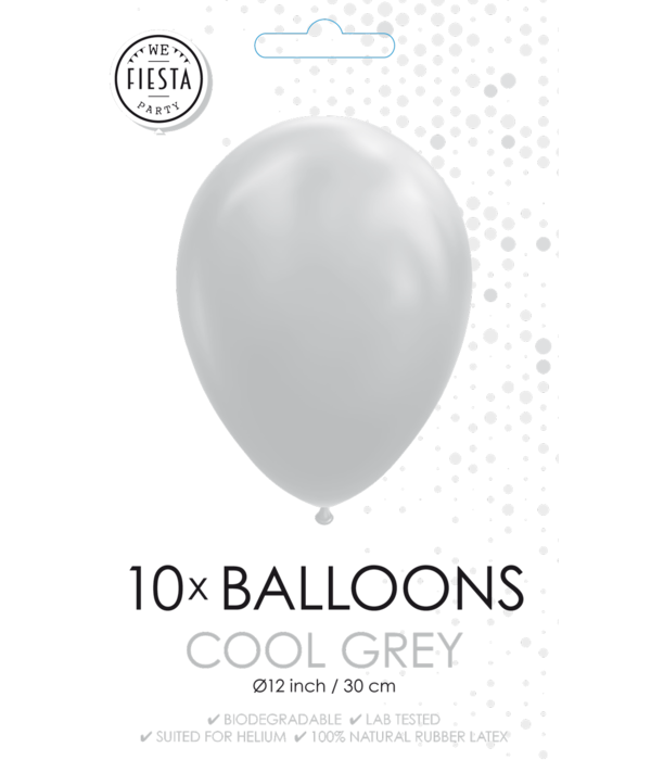 Latex Ballonnen Cool Grey (10st)
