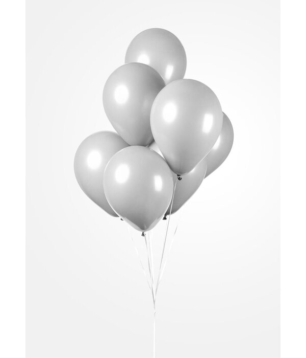 Latex Ballonnen Cool Grey (10st)