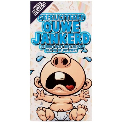 Tissuebox 'Gefeliciteerd ouwe Jankerd'
