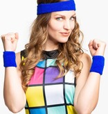 80's Zweetband Set Blauw