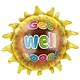 Folieballon Zonnebloem 'Get Well Soon' (65cm)