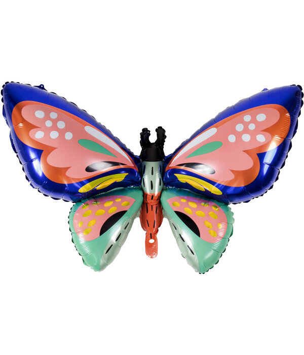 Folieballon Vlinder Multikleur (88x54cm)