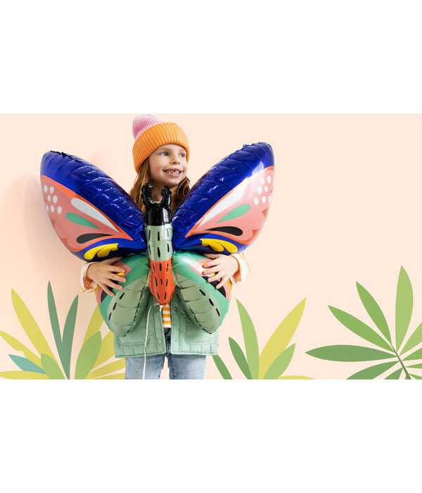 Folieballon Vlinder Multikleur (88x54cm)