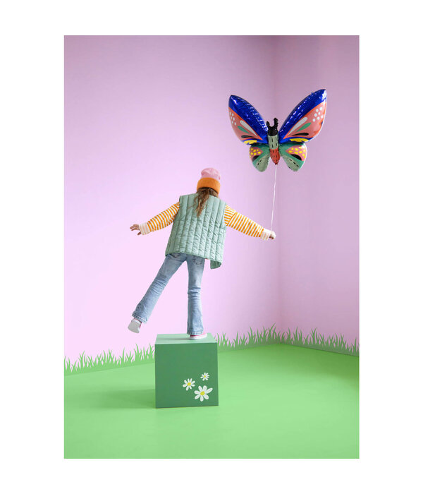 Folieballon Vlinder Multikleur (88x54cm)