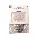 Latexballonnen zilver 25-jarig jubileum (6st)