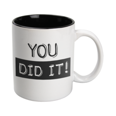 Mok 'You Did It!' Zwart Wit