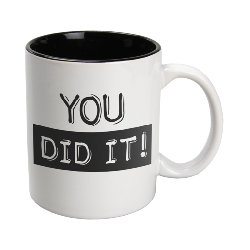 Mok 'You Did It!' Zwart Wit