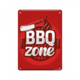 Metalen Tekstbordje 'BBQ Zone' (22x16,5cm)
