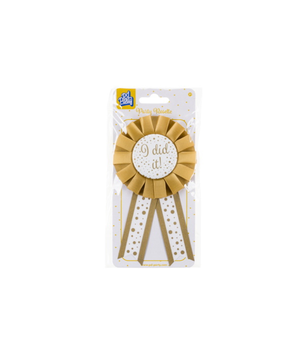 'I Did It' Rozet Goud/Wit