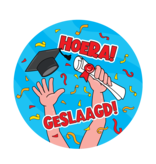 Bierviltjes 'Hoera Geslaagd' Cartoon (6st)