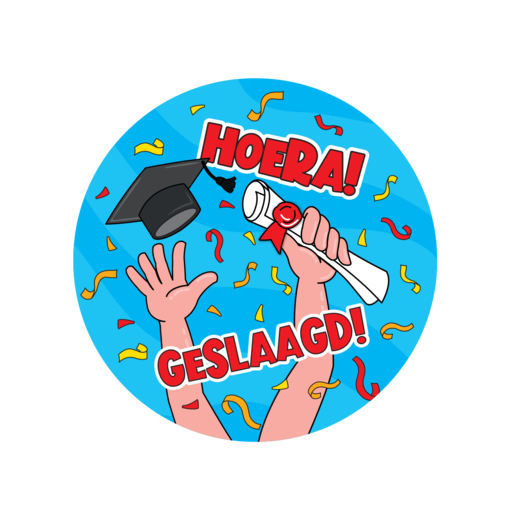 Bierviltjes 'Hoera Geslaagd' Cartoon (6st)