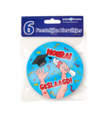 Bierviltjes 'Hoera Geslaagd' Cartoon (6st)