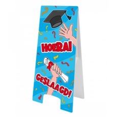 Waarschuwingsbord Geslaagd Cartoon