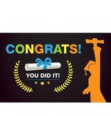 Vlag Geslaagd 'You Did It, Congrats' (90x150cm)