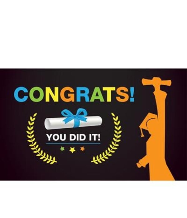 Vlag Geslaagd 'You Did It, Congrats' (90x150cm)