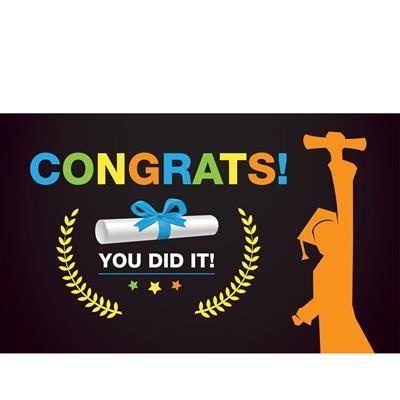 Vlag Geslaagd &apos;You Did It, Congrats&apos; (90x150cm) afbeelding