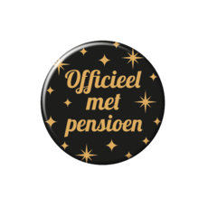Classy Button 'Officieel Met Pensioen'