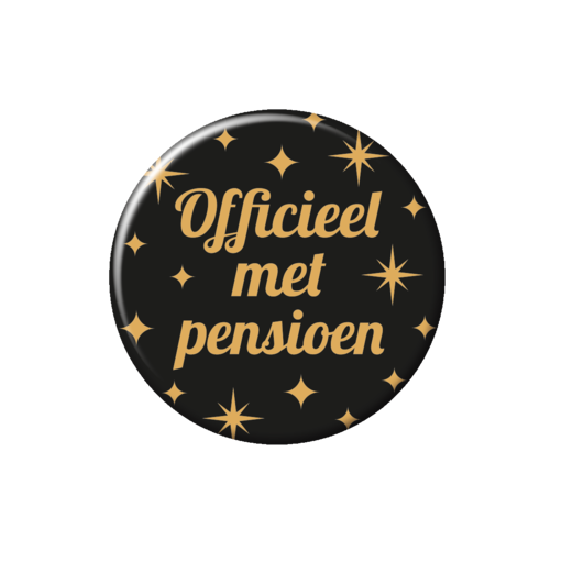 Classy Button 'Officieel Met Pensioen'