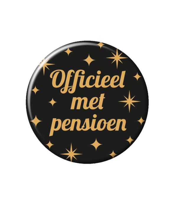 Classy Button 'Officieel Met Pensioen'