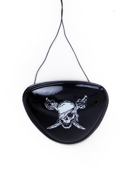 Piraten Ooglapje plastic met print