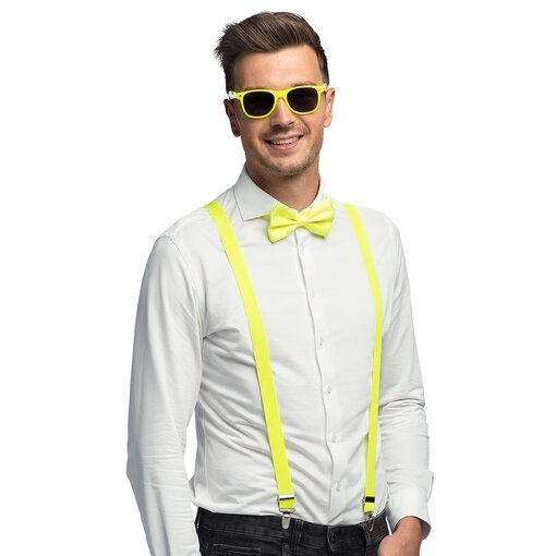 Neon Party Accessoires Set Geel