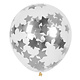Confettiballonnen Zilveren Sterren (5st)