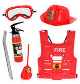 Accessoireset met Vest Brandweer Kind 6-delig