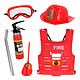 Accessoireset met Vest Brandweer Kind 6-delig
