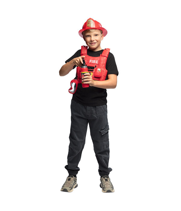 Accessoireset met Vest Brandweer Kind 6-delig