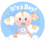 Raamdecoratie It's a Boy Baby