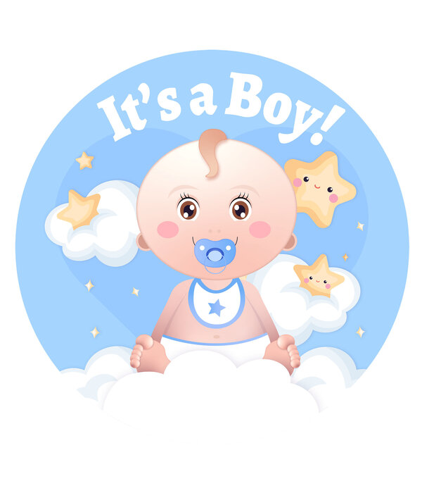 Raamdecoratie It's a Boy Baby