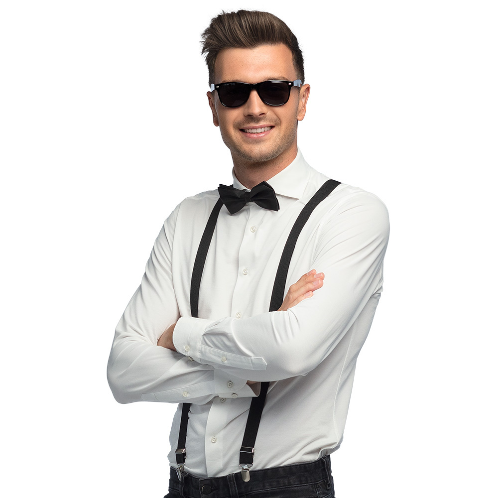 Party Accessoireset Stijlvol Zwart 3-Delig afbeelding