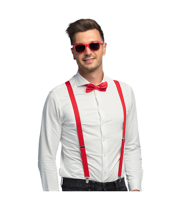 Party Accessoireset Stijlvol Rood 3-Delig