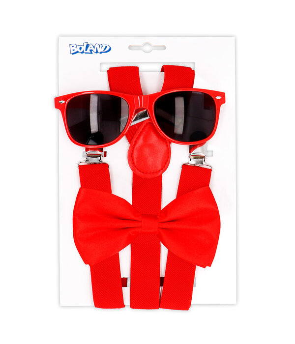 Party Accessoireset Stijlvol Rood 3-Delig