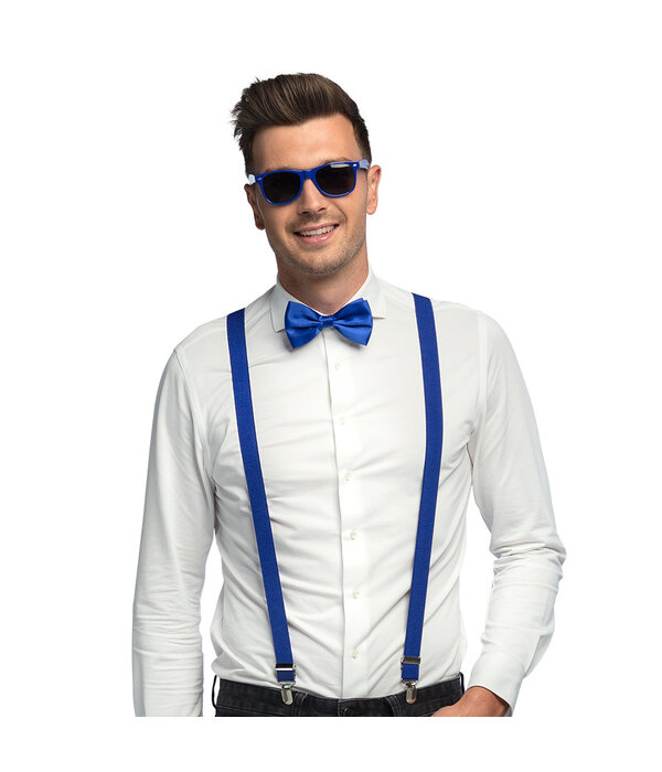 Party Accessoireset Stijlvol Blauw 3-Delig